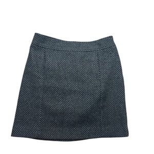 Ann Taylor LOFT Mini Skirt Wool Blend Lined Pockets Gray Size 4